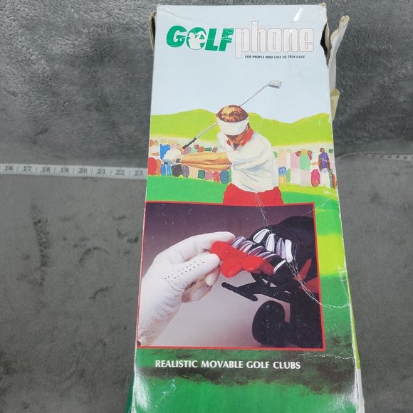 Vintage Bondwell Black/Red Golf Bag Desk Telephone~c. 1989~Open Box! - Picture 3 of 16